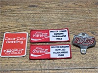 VINTAGE COCA-COLA Patches + Wall Bottle Opener