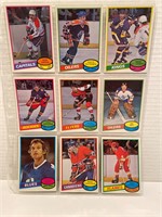 9 X 1980’s Hockey Cards