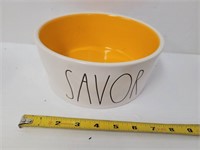 Rae Dunn "savor" pet dish