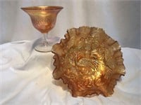 Fenton "Peacock/Grape" Marigold Glass Collectibles