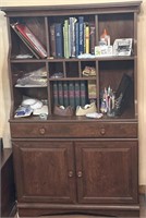Brown hutch approx 40 x 17 x 64 no contents