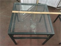 Metal Side Table w/ Glass top