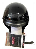 XL GLX Model G-501B Glossy Black Half Helmet