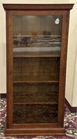 Five Shelf Enclosed Bookcase w/ Glass Panel Door
