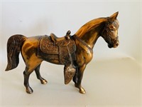 Vintage Sculptured Brass Metal Horse