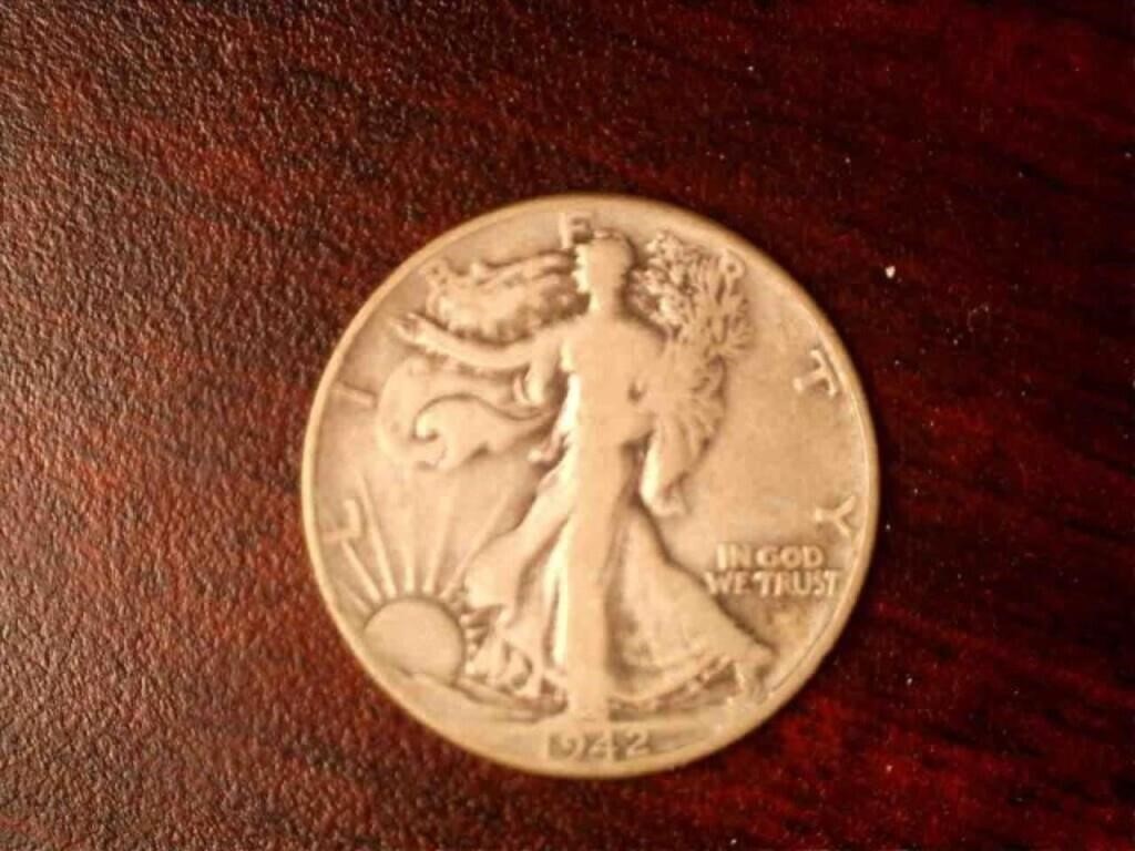 1942 Walking Liberty half dollar