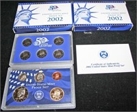 (2) 2002-S Mint Proof Sets - 1 w/ Papers