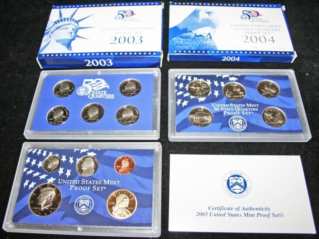 2003-S Mint Proof Sets w/ Papers, 2004 Quarter