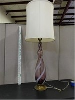 Vintage Purple Glass Lamp