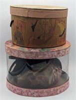(L) Hats in fancy hat boxes