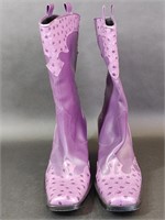 Via Spiga Purple Heeled Cowboy Boots Size 8.5