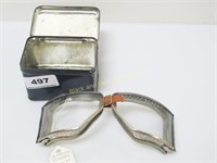 Foldup safety glasses in original tin