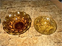 7 piece golden glass set