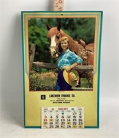 1960 Lakeview Finance Co advertising calendar