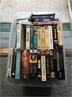 Box of assorted VHS tapes