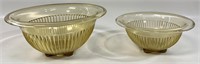 PRETTY AMBER GLASS MIXING BOWLS