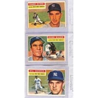 (3) 1956 Topps Baseball Cards Nice Shape
