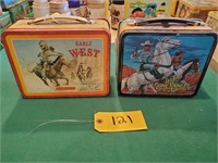 Vintage Lone Ranger and Early West lunchboxes