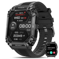 Smart Watches for Men, 1.95'' Rugged Military Smar
