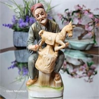 Vintage Porcelain Bisque Old Man Figurine