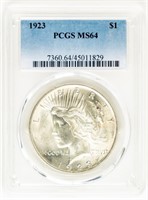 Coin 1923(P) Peace Dollar-PCGS-MS64
