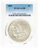 Coin 1899(P) Morgan Silver Dollar-PCGS-AU58