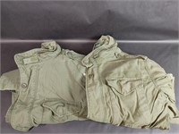 Army Green Jackets with Zipper Hoods Small