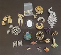Lot of Nice Fashion Pins & Sets. Some Vintage &