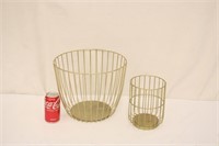 2 Vintage Wire Baskets