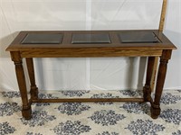 Oak And Glass Sofa Table