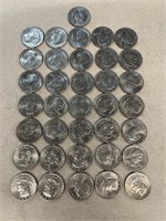 (36) Susan B Anthony Dollar coins