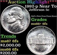 ***Auction Highlight*** 1992-p Jefferson Nickel Ne