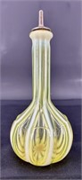 Fenton Topaz Rib Optic Barbers Bottle (Pre-Logo)