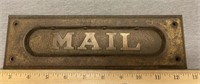 Vintage Brass Mail Slot