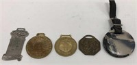 Lot of 5 Vintage Watch Fobs #6