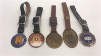 Lot of 5 Vintage Watch Fobs #7