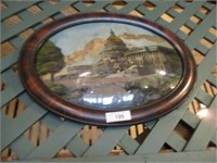 Old oval framed picture