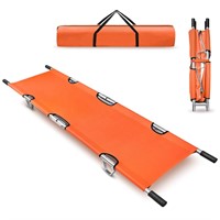 Folding Stretcher with Handles  Straps  Case
