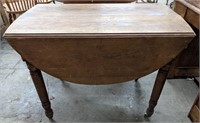 Vtg Drop Leaf Dining Table on Casters