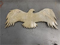About 4' long eagle carved from marble very heavy