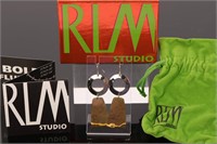 RLM Sterling & Brass Modernist Earrings NEW!