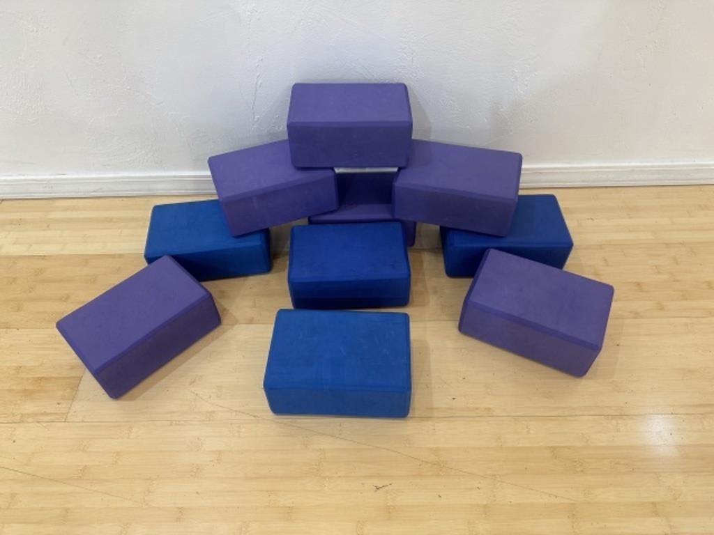 Lot of (10) Foam Yoga Blocks