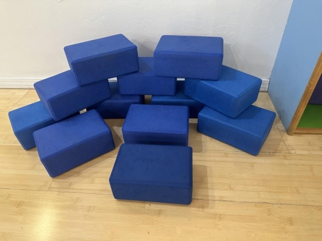 Lot of (12) Foam Yoga Blocks