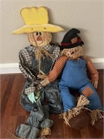 (2) Fall Decor- Scarecrows, as pictured