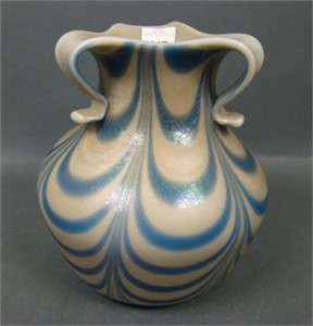 Imperial Freehand Blue Drag Loop Vase