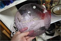 MADE IN SPAIN ART GLASS BOWL - AMETHYST
