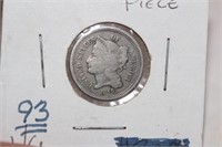 1866 Three Cent Nickel