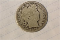 1908-D Barber Silver Half Dollar