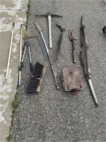 Primitive tools, long handled tools, wooden