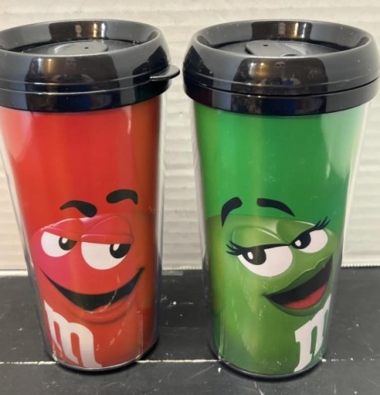 (2) reusable m and m cups